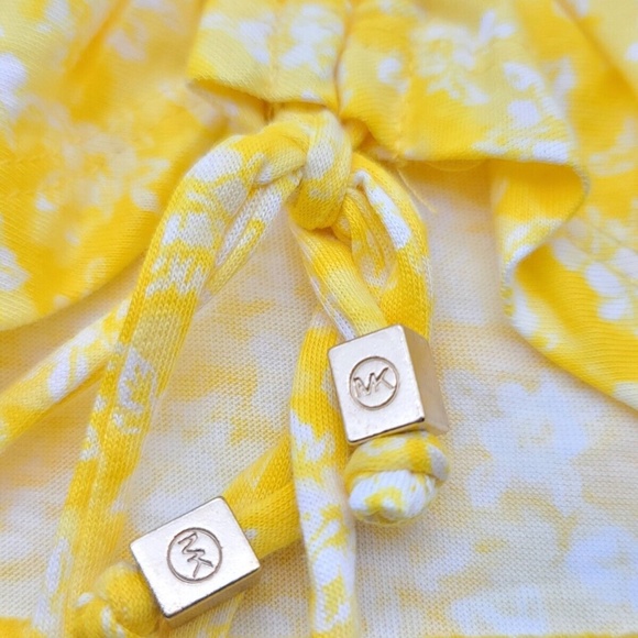 Michael Kors Yellow Basics Ruched Adjustable Top Size S - Picture 4 of 4